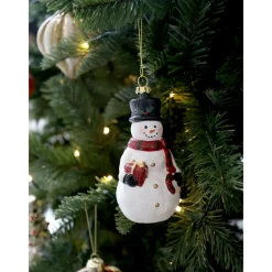 Chic Antique Vintage Schneemann Figur zum Aufhängen