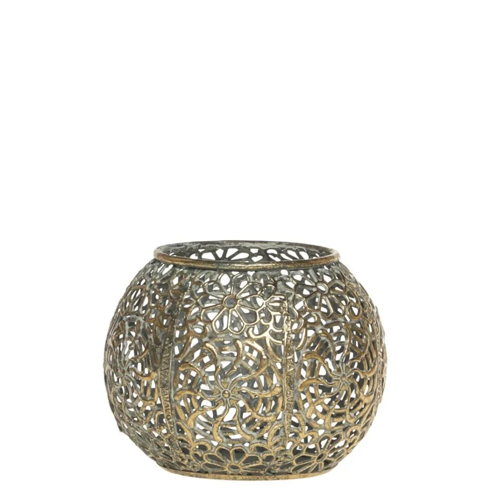 Chic Antique Vire Eisen Teelichthalter mit Muster