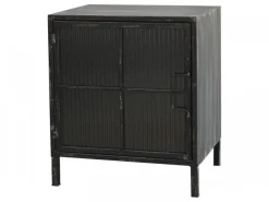 Chic Antique Vitrinenschrank mit gerillten Glastüren