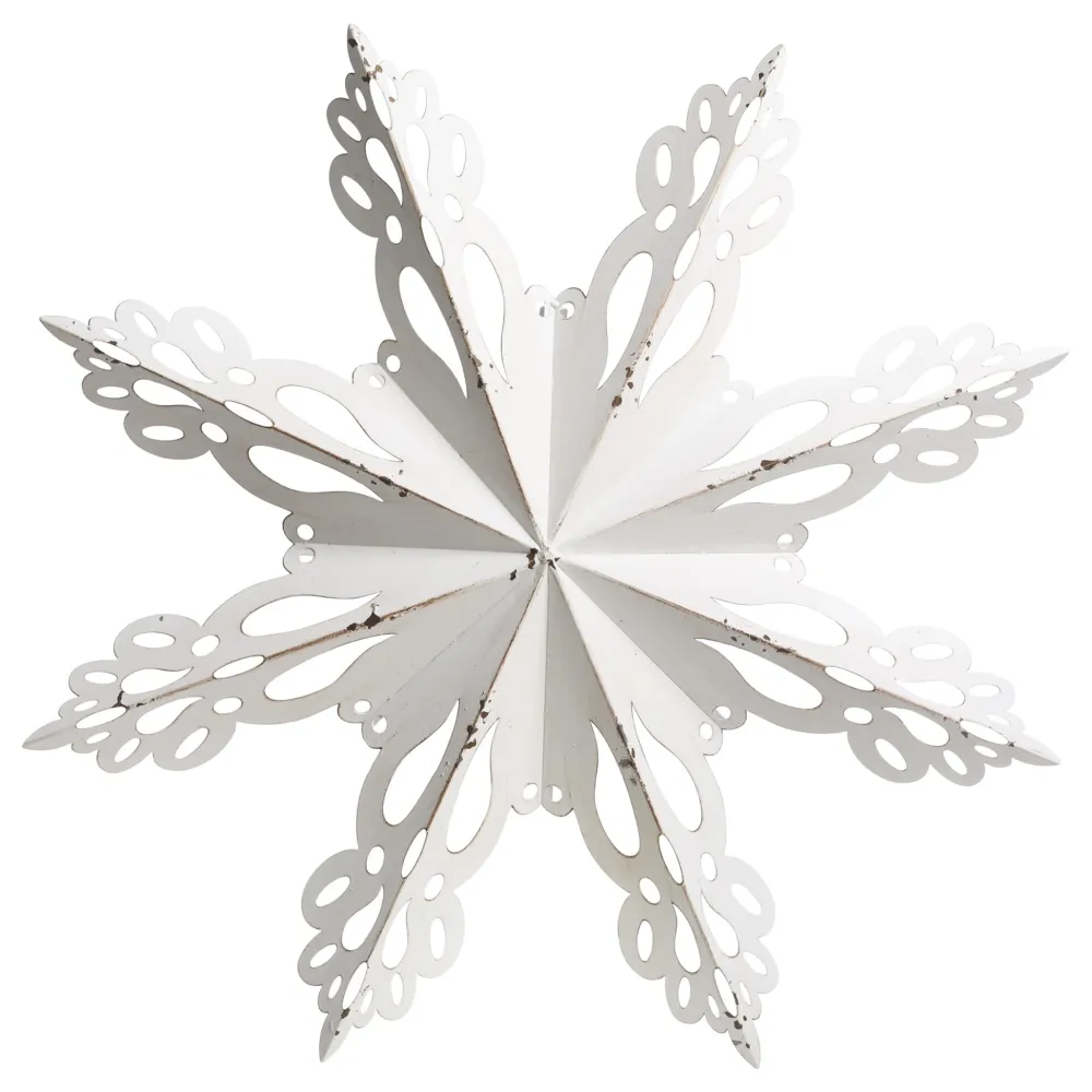 Chic Antique Wanddekor Schneeflocke