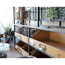 Chic Antique Wandregal mit Schubladen