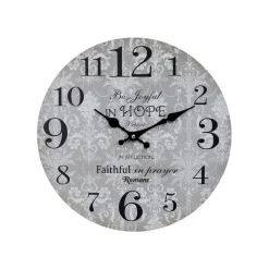 Chic Antique Wanduhr Be Joyful in Hope