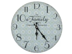 Chic Antique Wanduhr mit Muster und Spruch