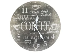 Chic Antique Wanduhr mit Kaffeemotiven