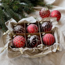 Chic Antique Weihnachtskugeln in einer Schachtel 6er-Set