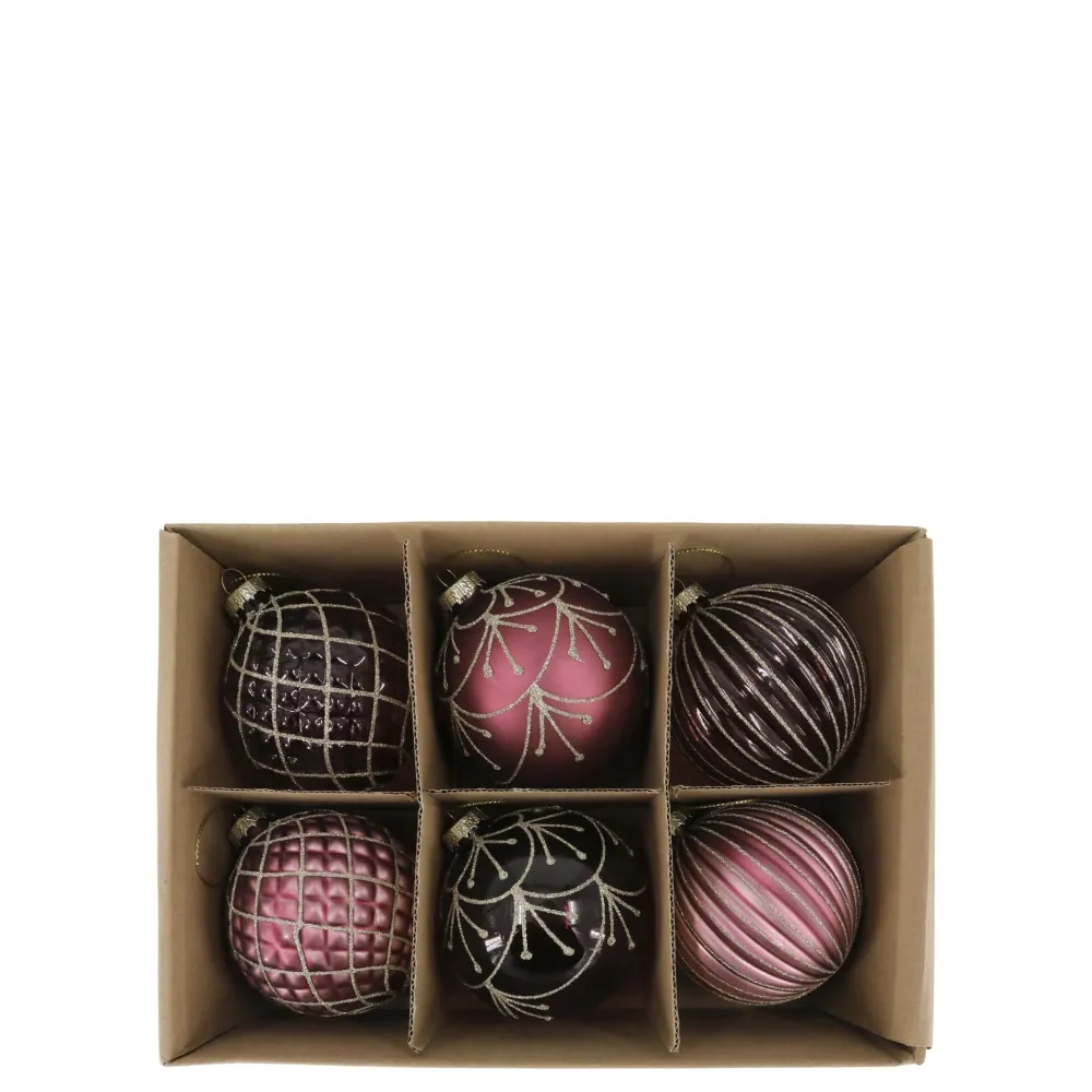 Chic Antique Weihnachtskugeln in einer Schachtel 6er-Set