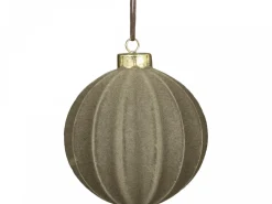 Chic Antique Weihnachtskugel Velours in Fächerstruktur