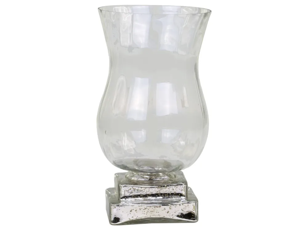 Chic Antique Windlicht auf silbernem Fuss