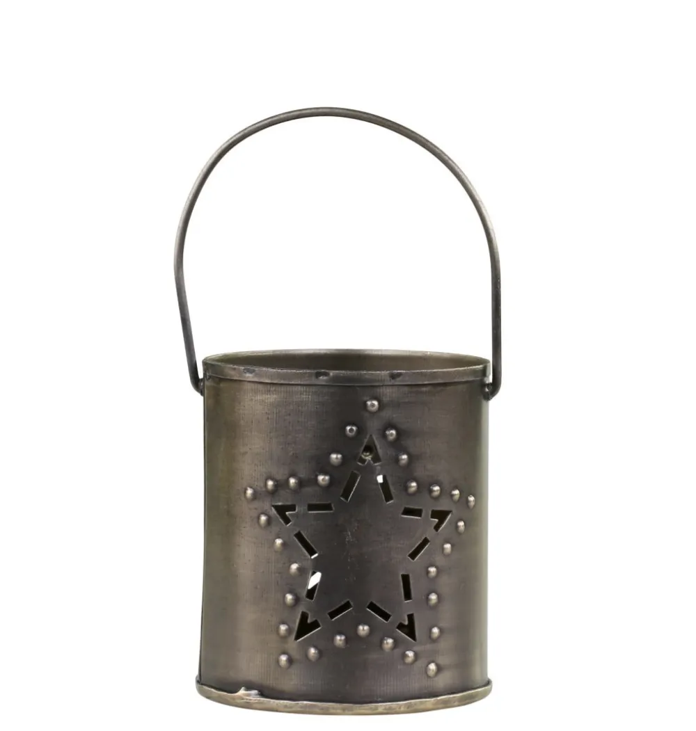 Chic Antique Windlicht mit Henkel und Sternendekor