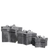 Chic Antique Winterliches Geschenkbox 3er-Set mit Schleife
