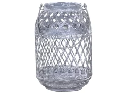 Chic Antique Zink Laterne mit Muster