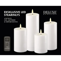 Deluxe Homeart Geschenkbox LED Blockkerzen Set mit Fernbedienung