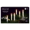 Deluxe Homeart LED Weihnachtsbaumkerzen mit Kerzenwachs beschichtet 6 stk