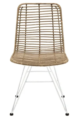 Faktorei Rattan-Stuhl mit Metall Gestell