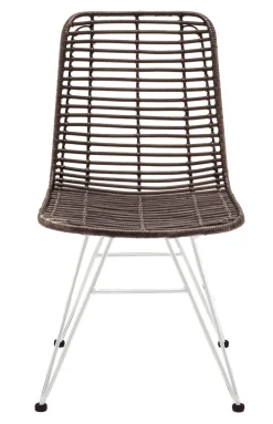 Faktorei Rattan-Stuhl mit Metall Gestell