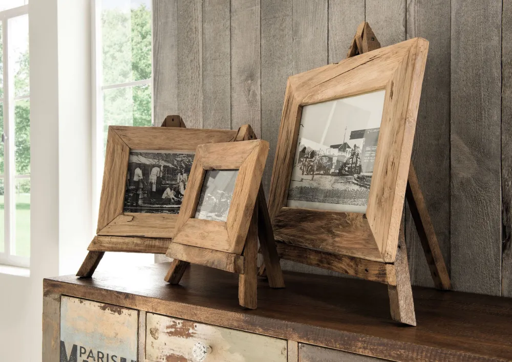 Faktorei Teakholz-Bilderrahmen mit Ständer