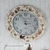 Faktorei Wanduhr Shabby, recyceltes Holz, weiß