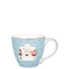 GreenGate Mug Xmas Letter pale blue