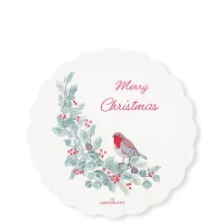 GreenGate Porzellan Untersetzer rund Leonora Merry Christmas