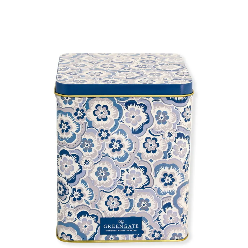 GreenGate Quadratische Aufbewahrungsdose Selma blue