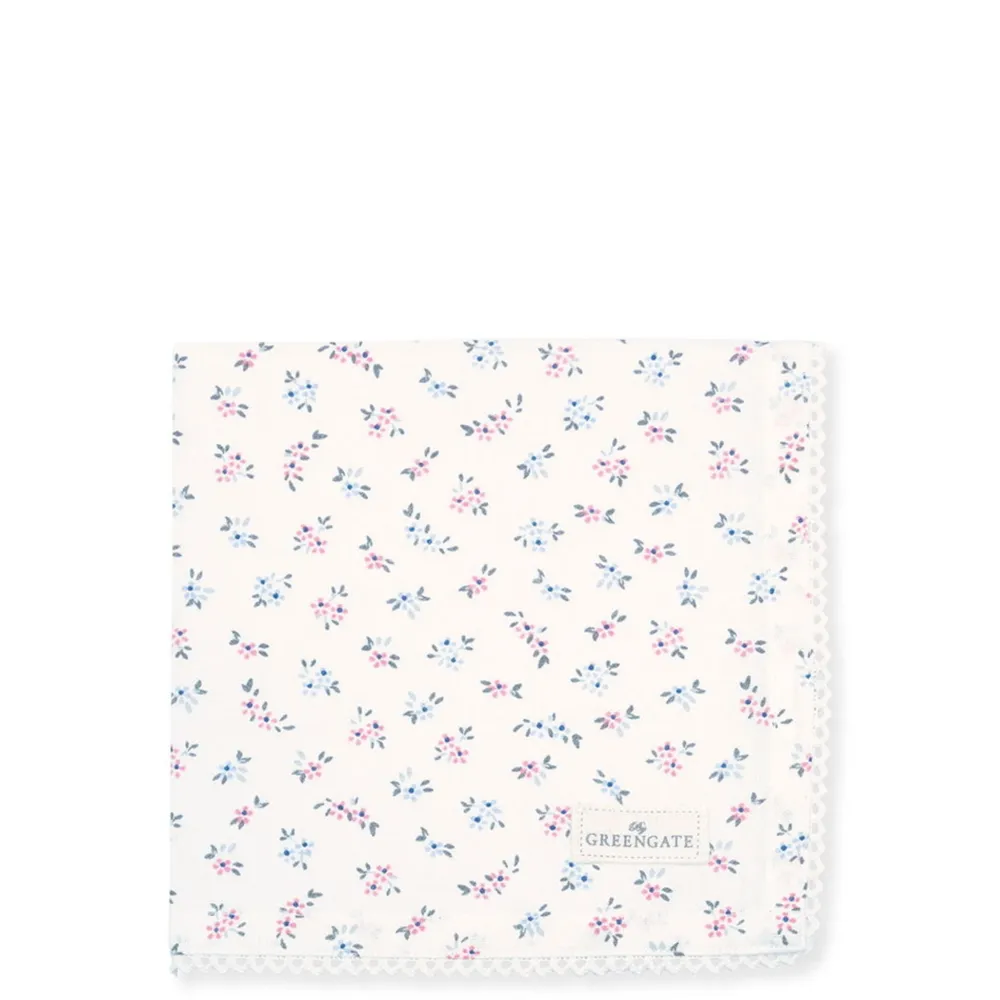 GreenGate Stoffserviette mit Spitze Emely Petit White