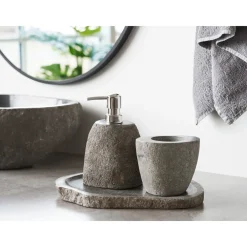 House Nordic Gara Badezimmer Waschbecken Set, Seifenspender, Becher