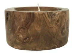 HSM Collection Baumstammkerze Teakholz