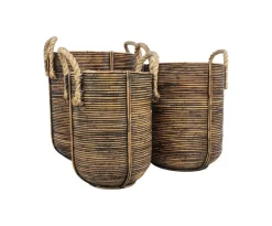 HSM Collection Korbset Kika Rattan 3er