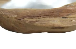 HSM Collection Obstschale Teakholz mit Aluminiumschale silber