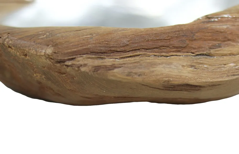 HSM Collection Obstschale Teakholz mit Aluminiumschale silber