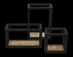 HSM Collection Wandregal Levels aus Mangoholz und Eisen