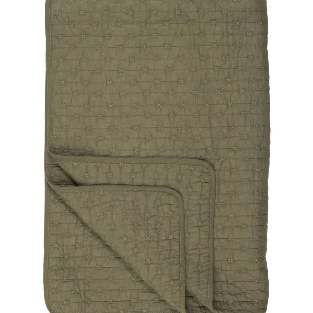 IB Laursen Baumwoll-Quilt mit Kreuzstichen