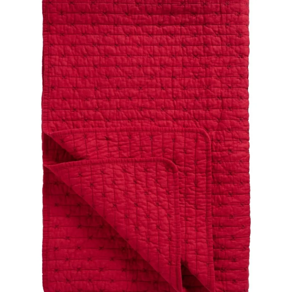 IB Laursen Baumwoll-Quilt mit Kreuzstichen