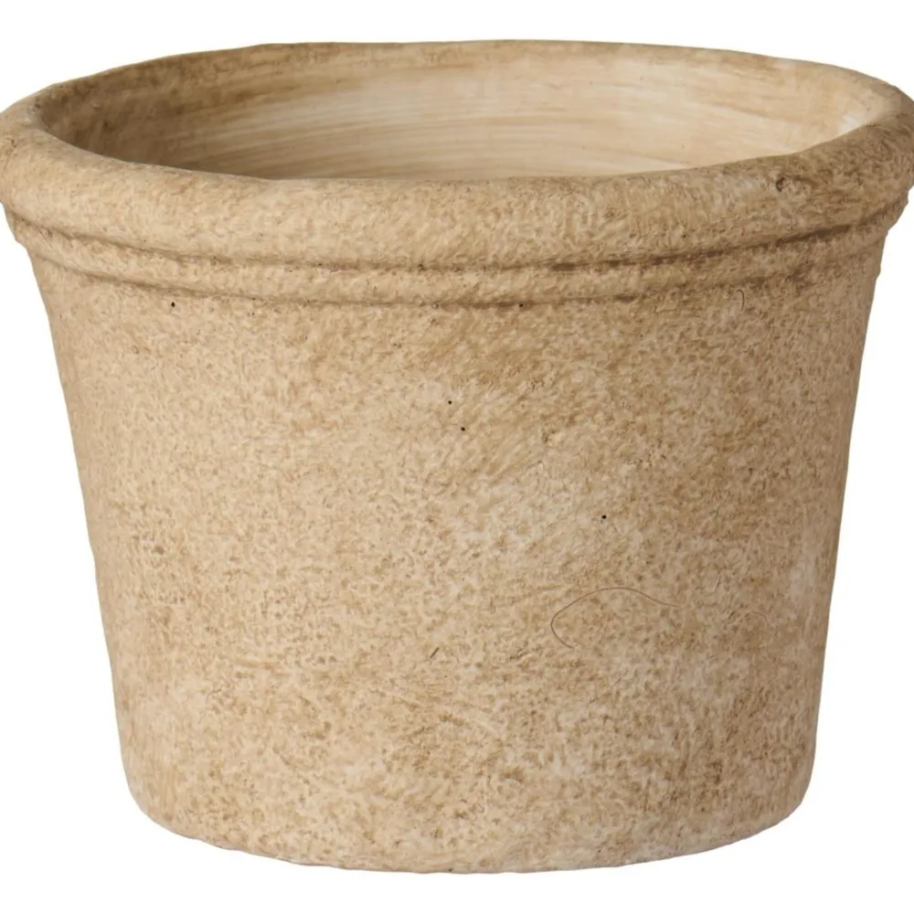 IB Laursen Blumentopf Athen mit gerillter Kante Zement