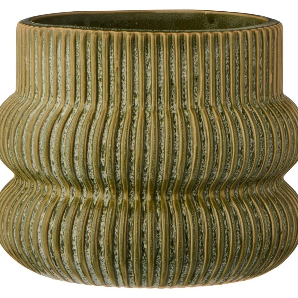 IB Laursen Blumentopf mit Rillen aus Keramik
