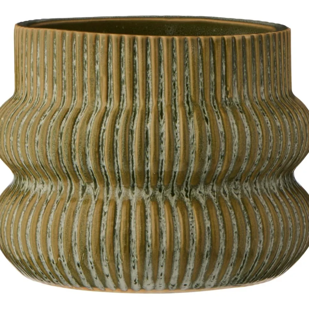 IB Laursen Blumentopf mit Rillen aus Keramik