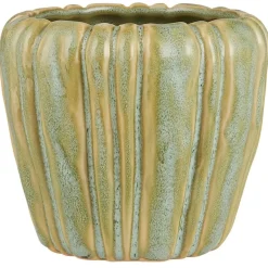 IB Laursen Blumentopf mit Rillen Keramik