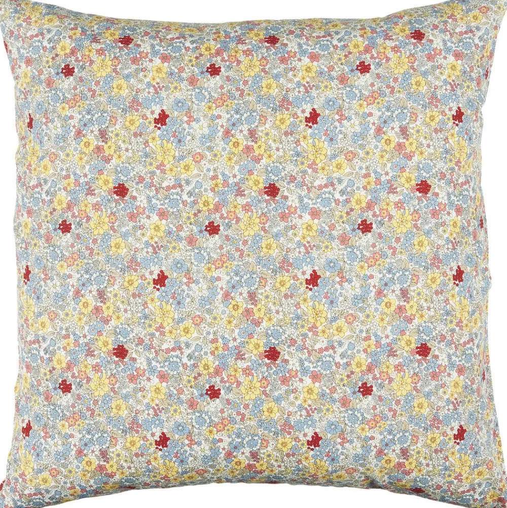 IB Laursen Blumiger Kissenbezug aus Baumwolle quadratisch