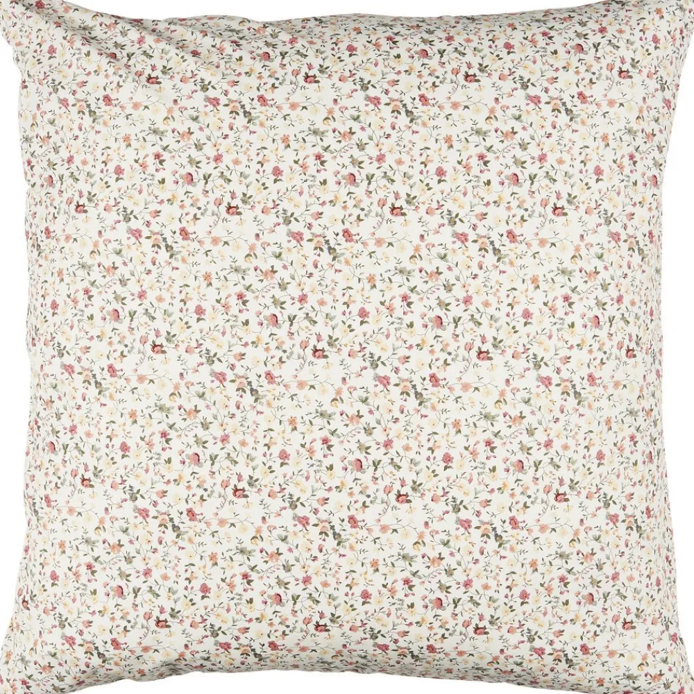 IB Laursen Blumiger Kissenbezug aus Baumwolle quadratisch
