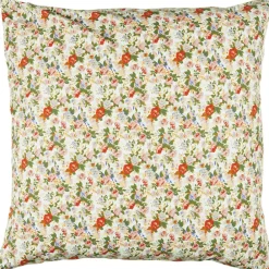 IB Laursen Blumiger Kissenbezug aus Baumwolle quadratisch