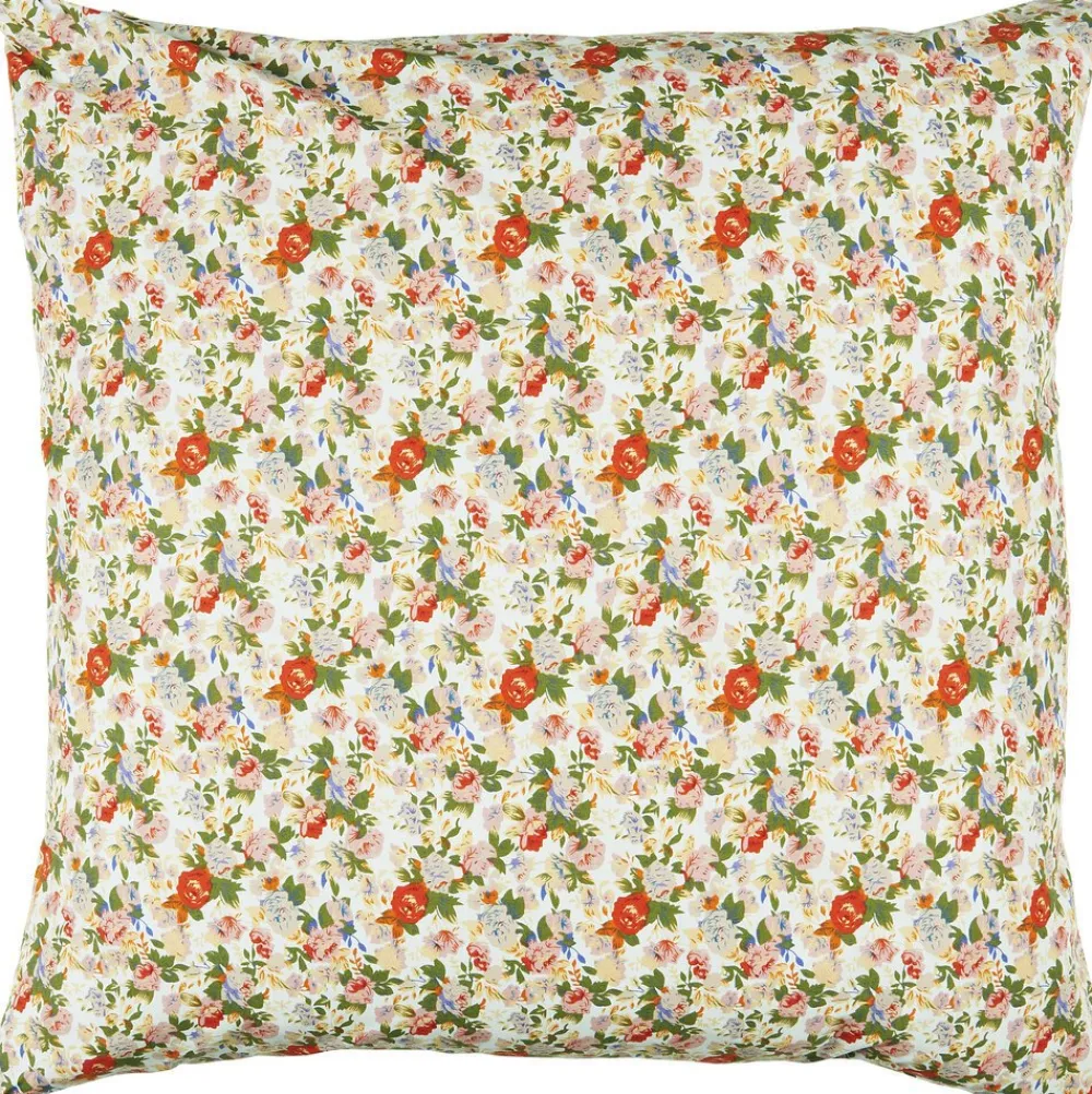 IB Laursen Blumiger Kissenbezug aus Baumwolle quadratisch