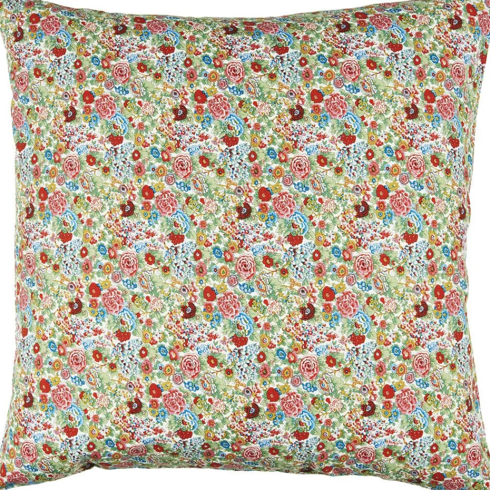 IB Laursen Blumiger Kissenbezug aus Baumwolle quadratisch