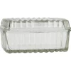 IB Laursen Butterbox mit Rillen aus Glas