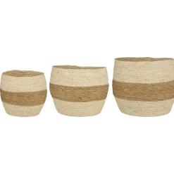 IB Laursen 3er Korbsatz mit farbigem Streifen