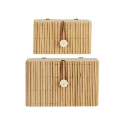 IB Laursen 2er Set Schachtel mit Bambusdeckel