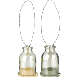 IB Laursen Flasche zum Aufhängen, Glas Kerzenhalter für Teelicht 2er