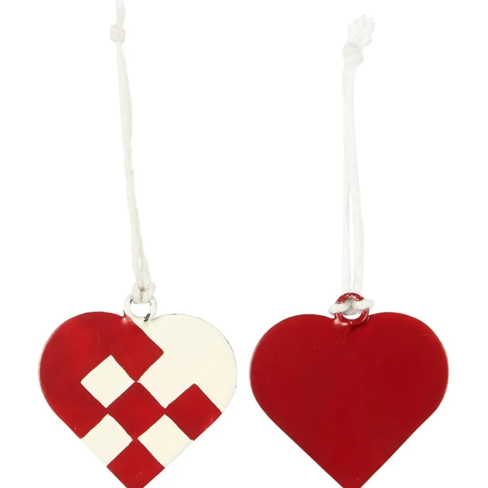 IB Laursen Flechtherzen Aufhänger 2er-Set aus Metall