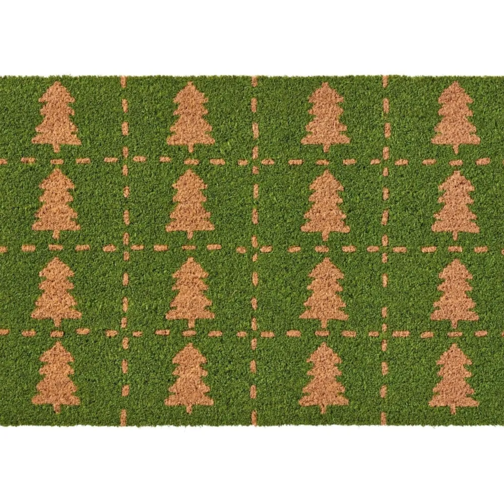 IB Laursen Fussmatte Türmatte grün mit Tannenbäumen
