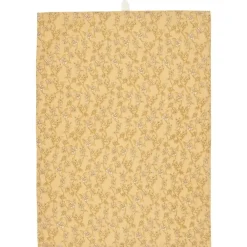 IB Laursen Geschirrtuch Filippa mit gelben Blumenranken