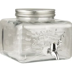 IB Laursen Getränkespender mit Metalldeckel niedriges Modell 3,6 Liter